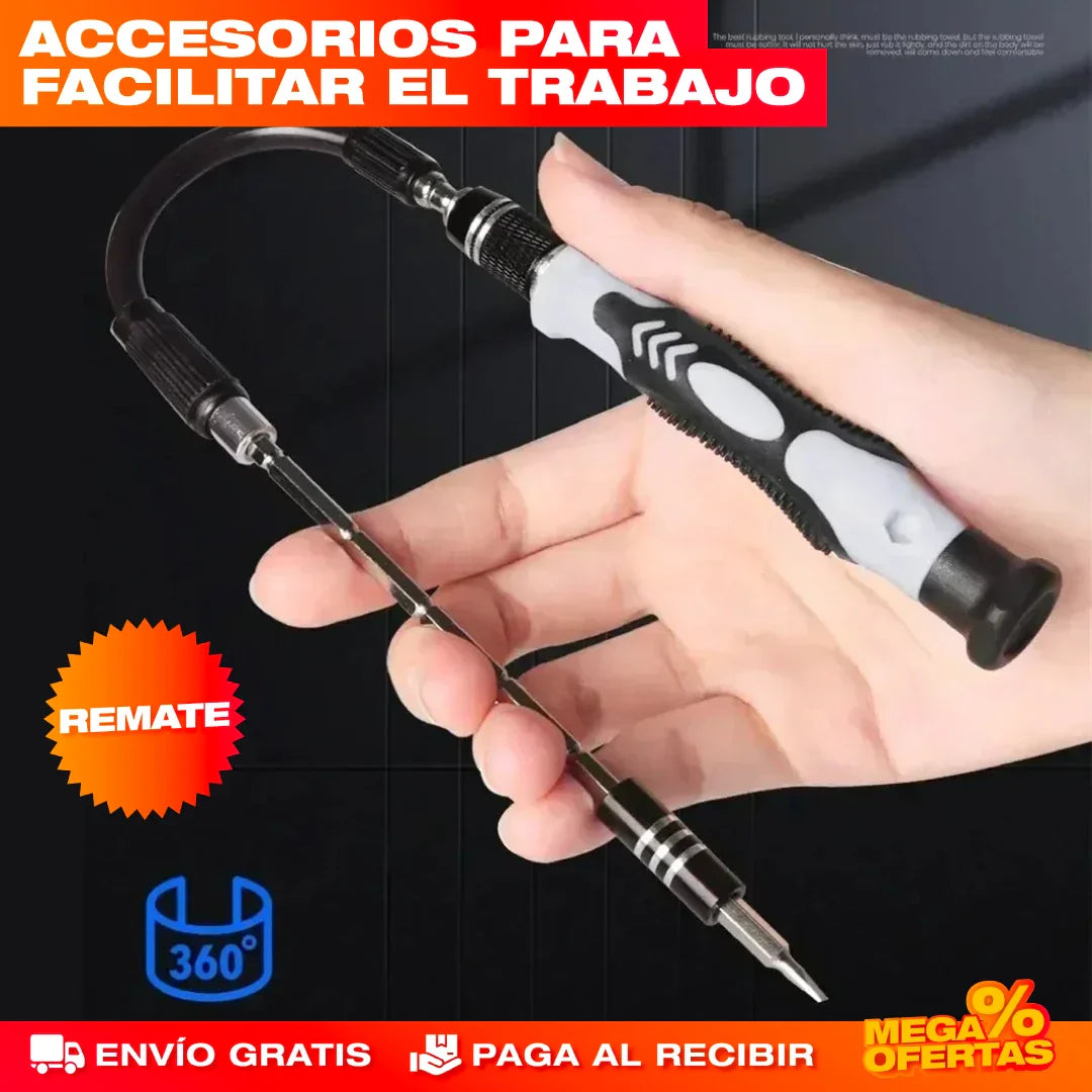 KIT DESTORNILLADORES MAGNÉTICOS 110 PIEZAS