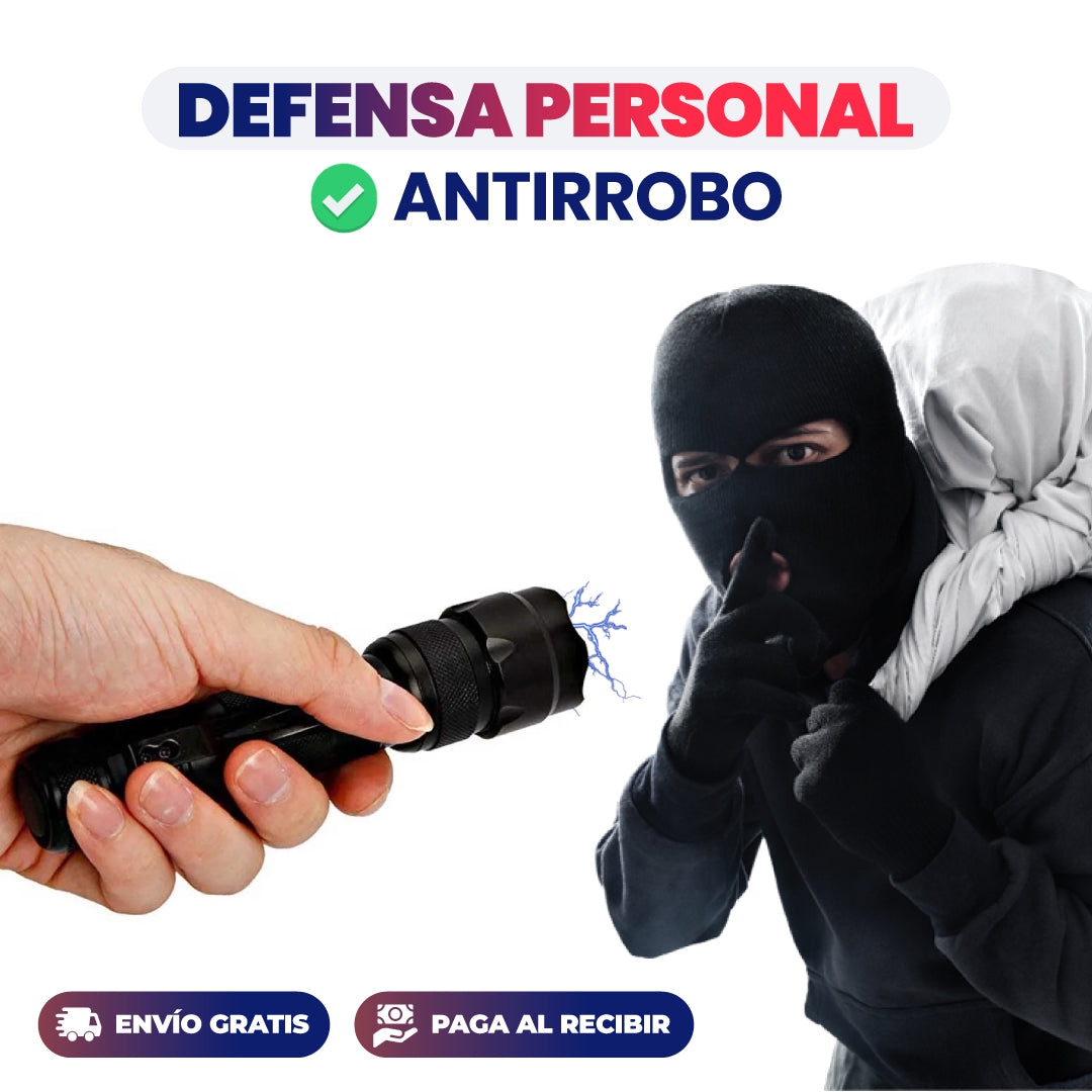 LINTERNA CON TASER ANTIRROBO