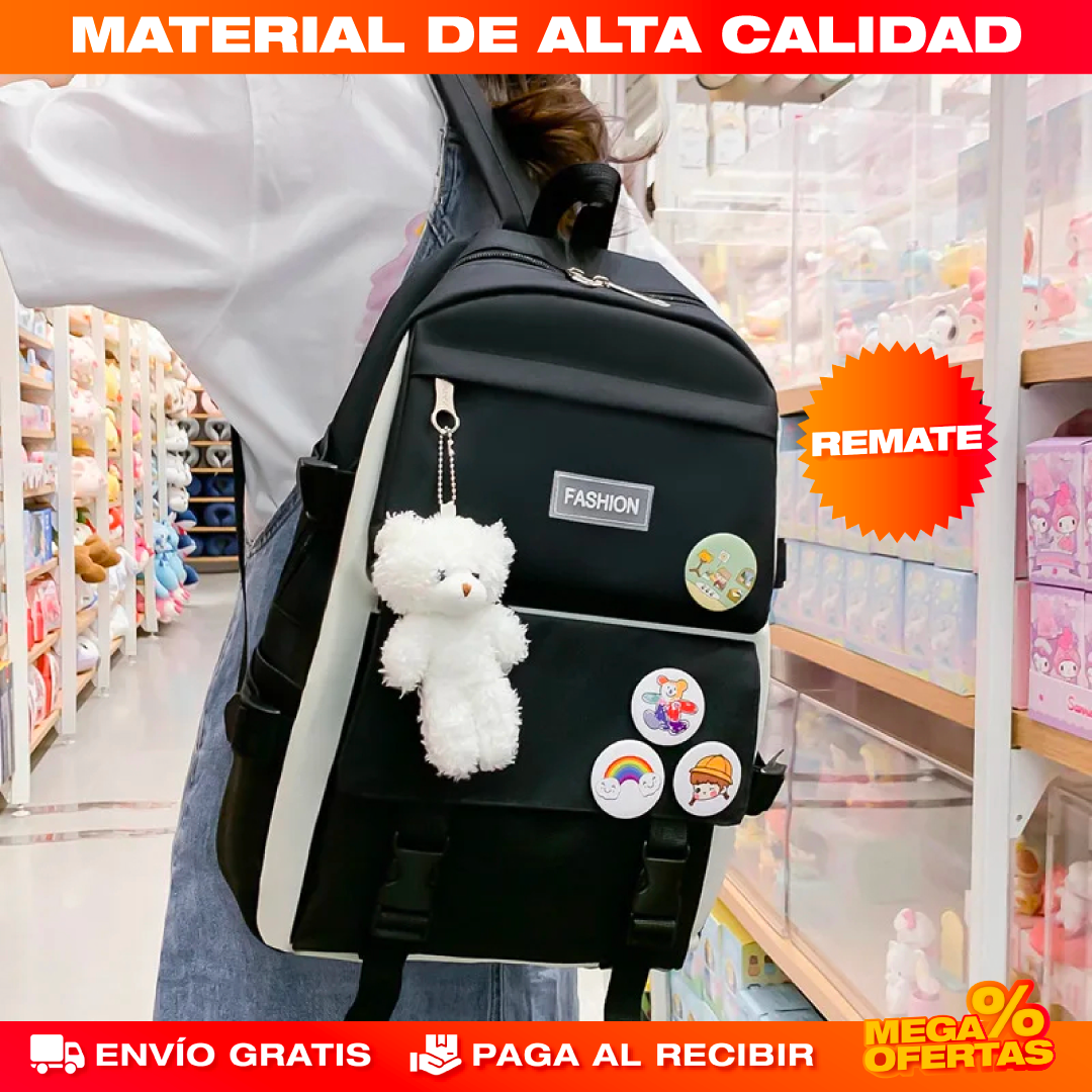 MALETA ESCOLAR UNISEX SET 5 EN 1
