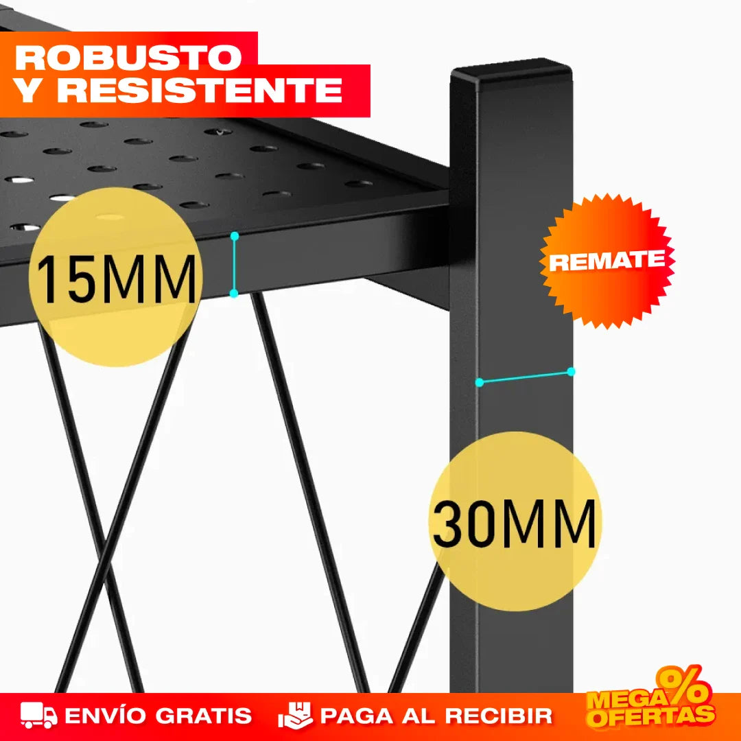 ESTANTE ORGANIZADOR PLEGABLE DE METAL 5 PISOS