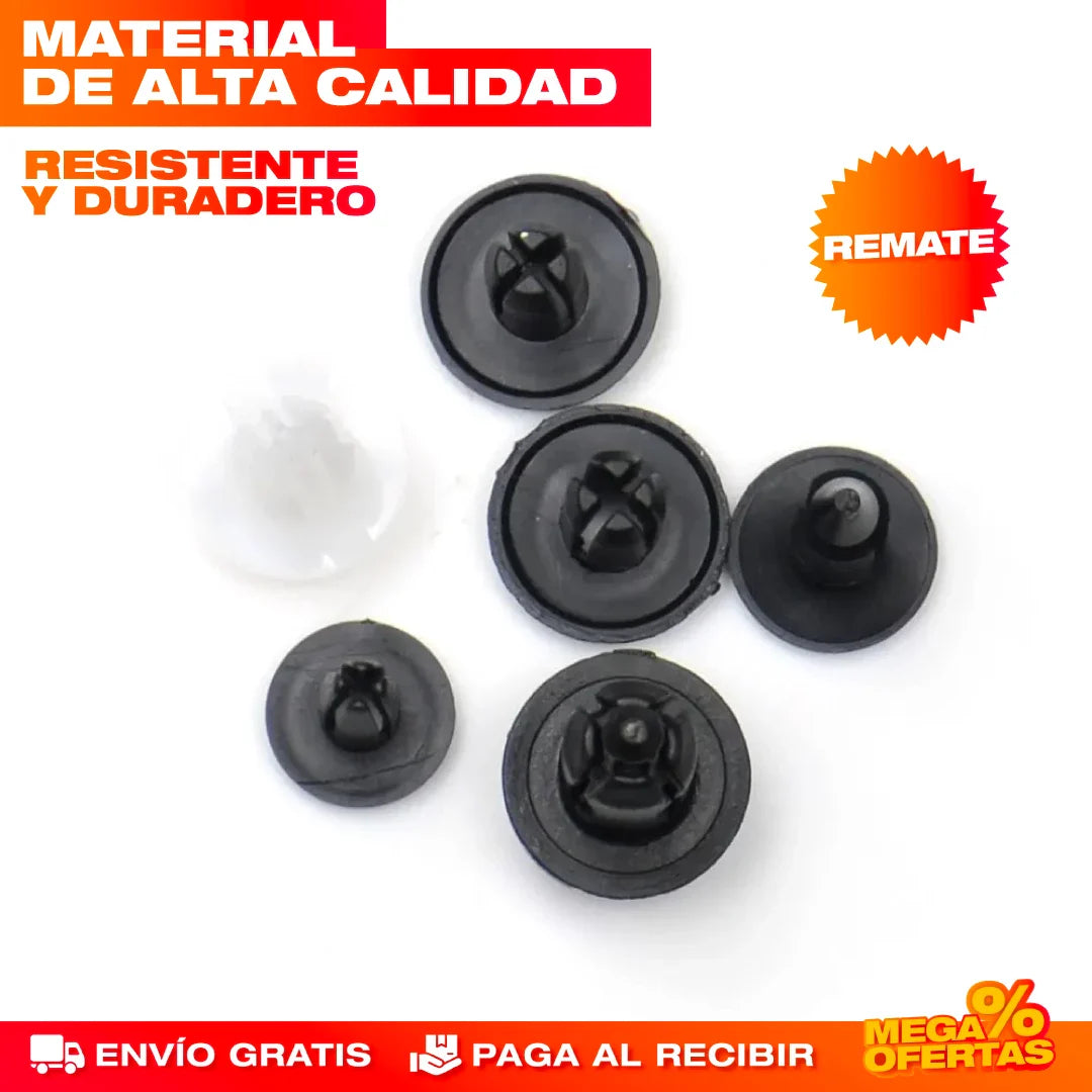 KIT DE CLIPS "REMACHES" PARA CARRO 100 PIEZAS