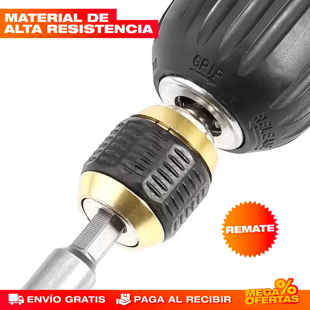 ACOPLE ADAPTADOR HEXAGONAL CON CAMBIO RÁPIDO PARA BROCAS