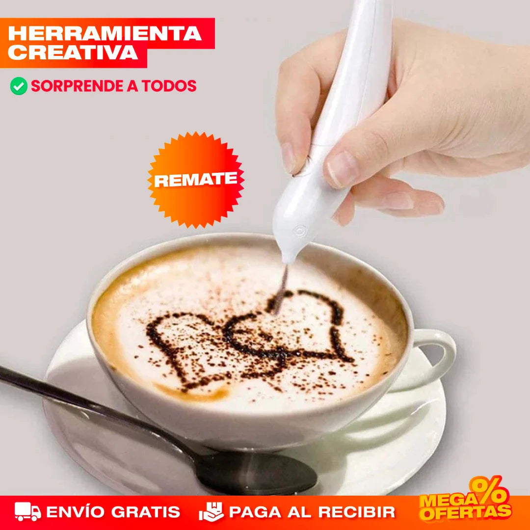 BOLÍGRAFO DECORADO DE CAFÉ