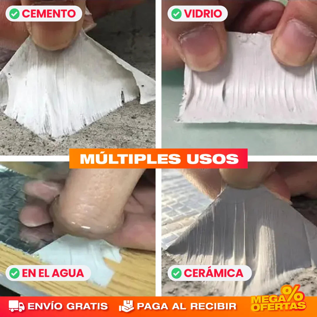 2x1 CINTA IMPERMEABLE REPARA FUGAS (DE 30 METROS CADA UNA)