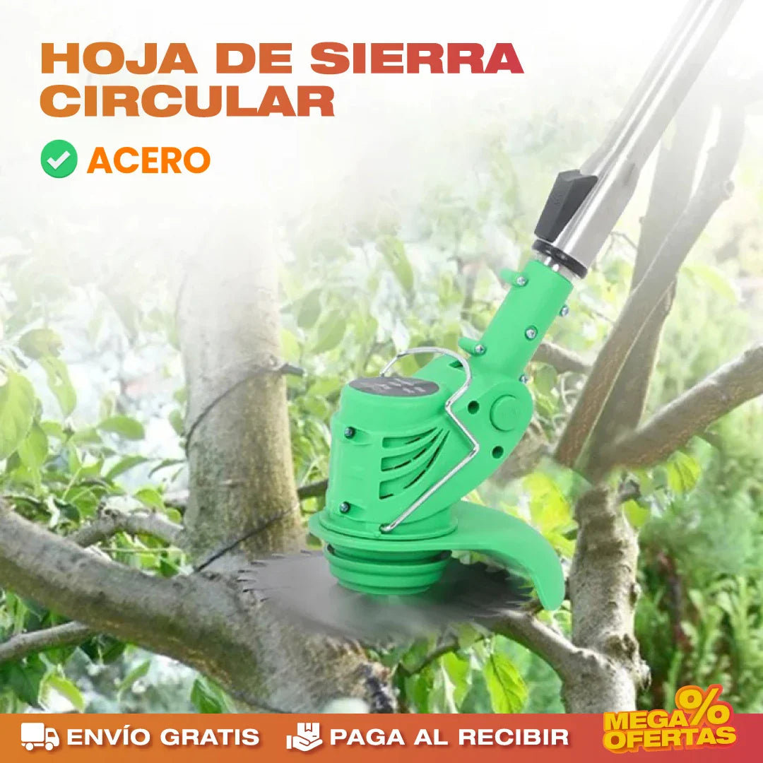 🍃 CORTADORA PODADORA DE CÉSPED RECARGABLE 🪵