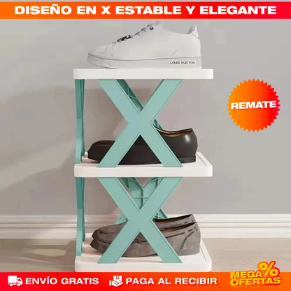ZapateX - ESTANTERÍA DE ZAPATOS APILABLE EN "X" DE 5 NIVELES