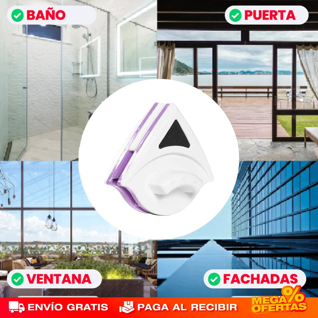 LIMPIADOR DE VENTANAS TRIANGULAR MAGNÉTICO