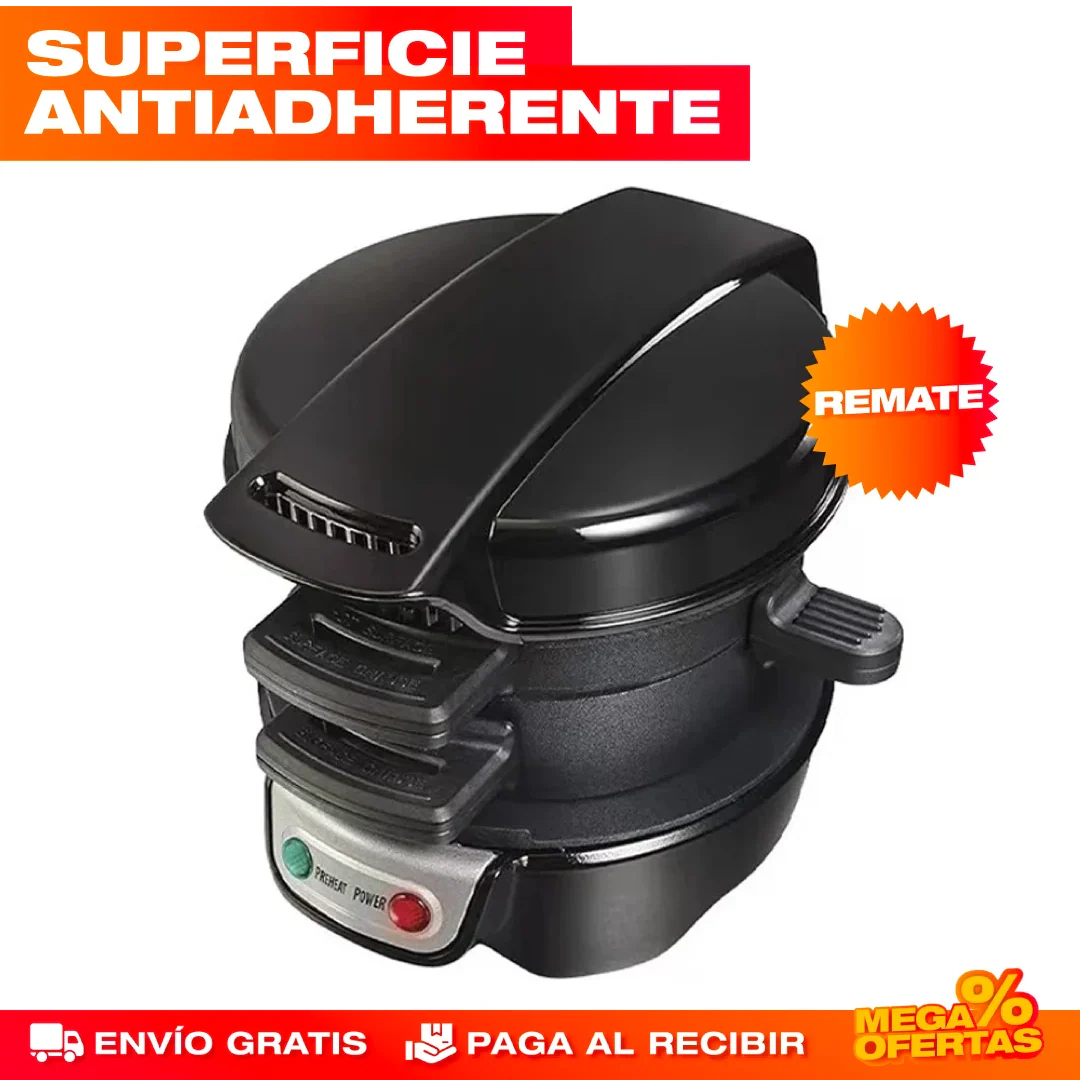 MÁQUINA PARA HAMBURGUESAS Y DESAYUNOS 3 EN 1