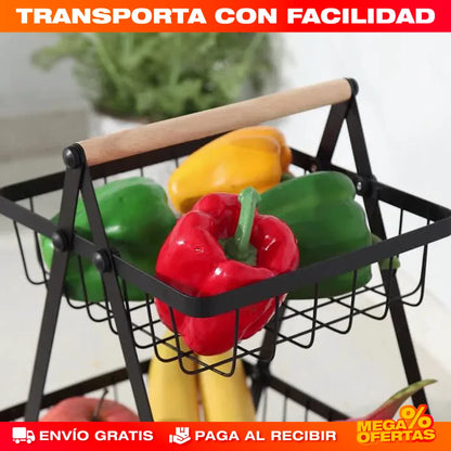 ORGANIZADOR DE FRUTAS DE 2 NIVELES (2 CESTAS)