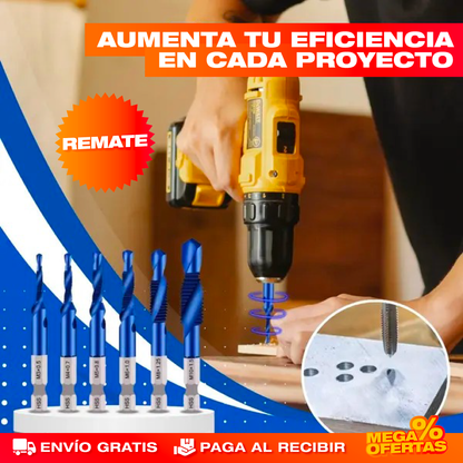 PROMO 2 X 1 SET DE 6 BROCAS DE TITANIO 3 EN 1 PROFESIONALES