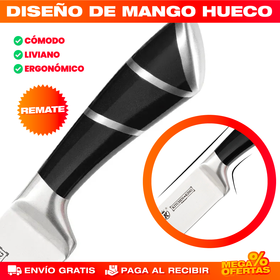 SET CUCHILLOS DE COCINA DE ACERO INOXIDABLE