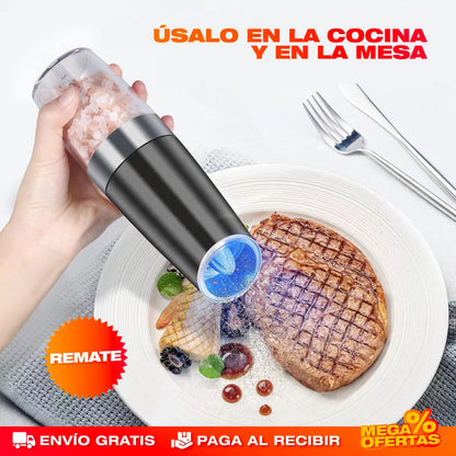 SET X 2 MOLINILLOS ELÉCTRICOS DE SAL Y PIMIENTA
