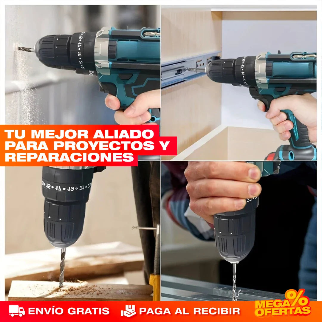 TALADRO INALÁMBRICO SET 23 PIEZAS