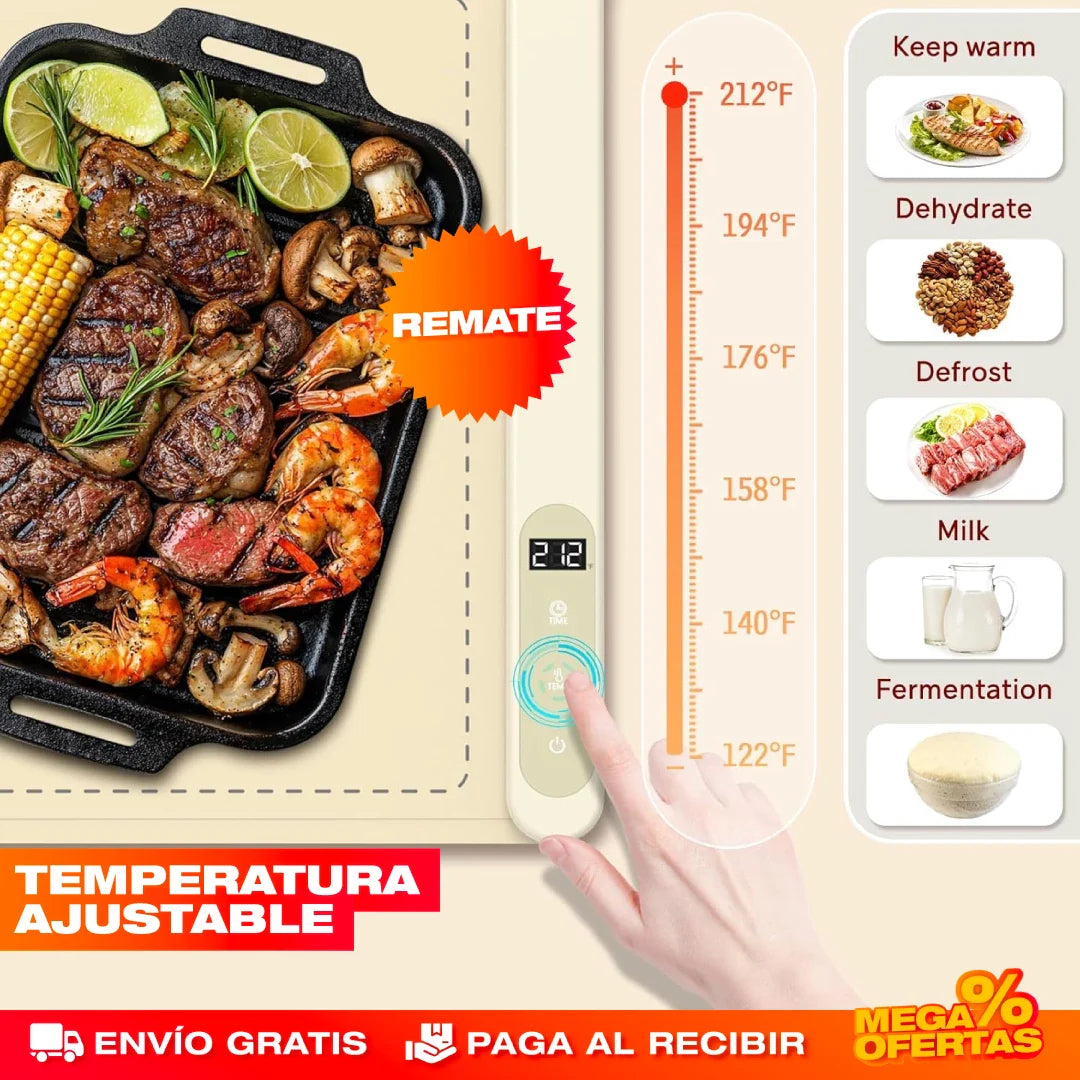 TAPETE ELÉCTRICO DE CALENTAMIENTO PARA COCINA