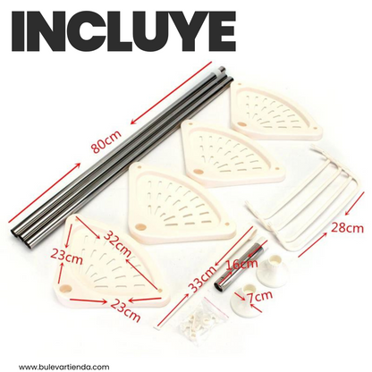 ORGANIZADOR DE 4 NIVELES PARA LA DUCHA