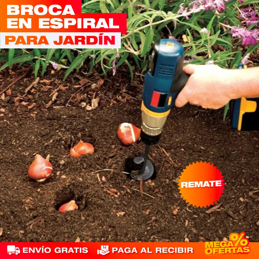 BROCA ESPIRAL PARA JARDÍN