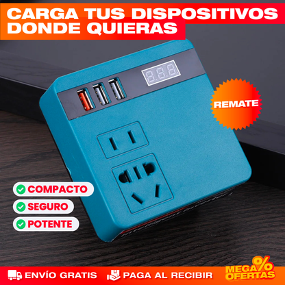 INVERSOR DE BATERÍAS CARGADOR PORTABLE