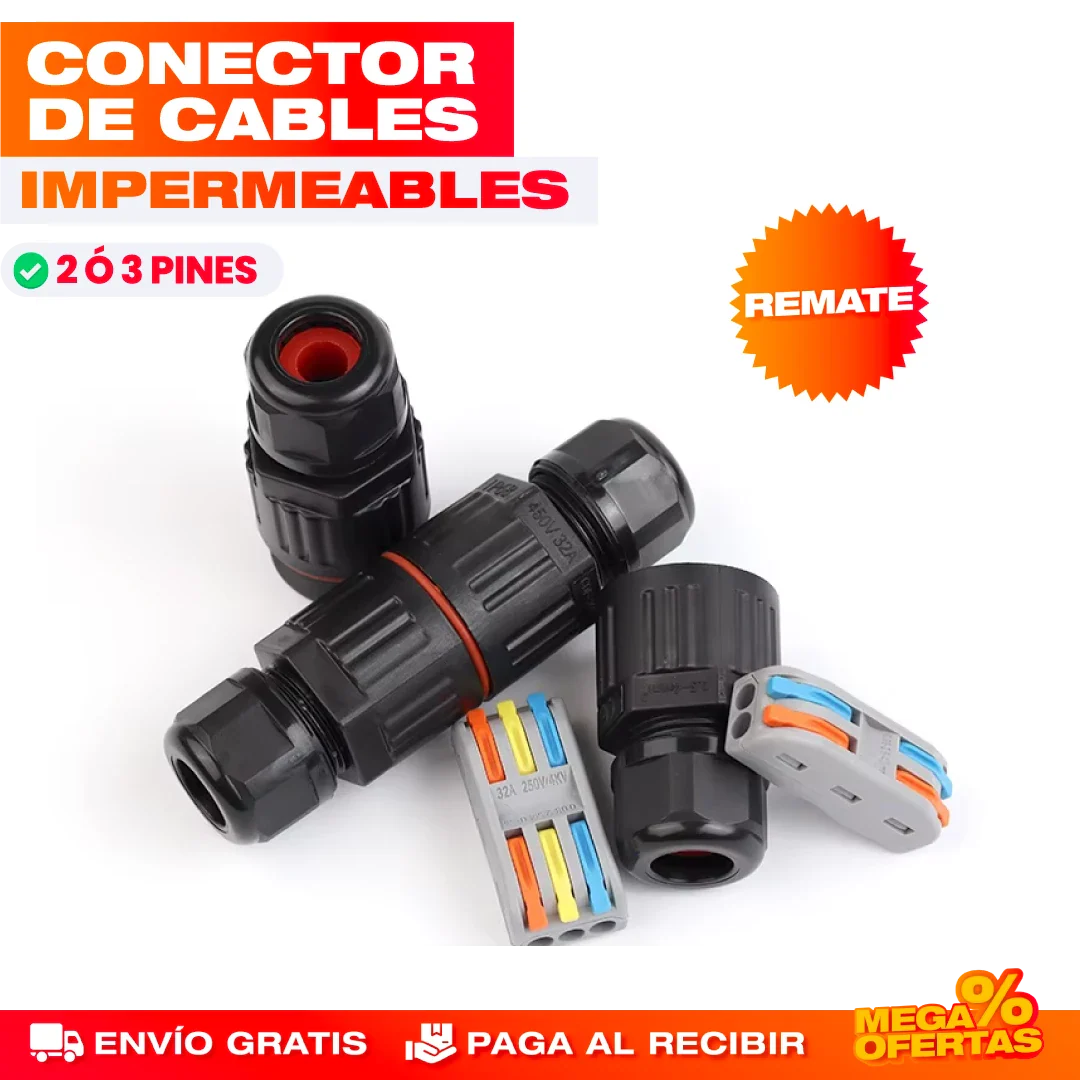 CONECTORES DE CABLES IMPERMEABLE IP68
