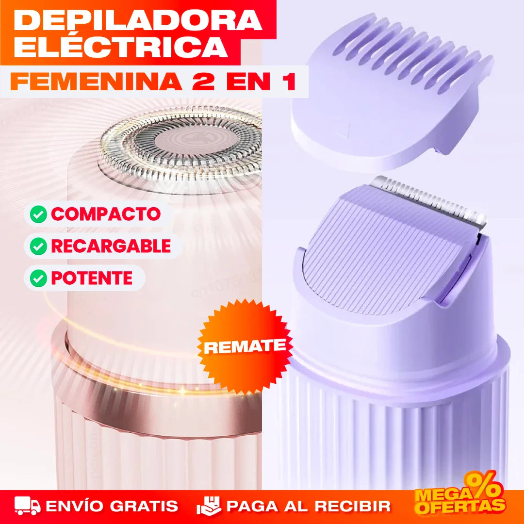 DEPILADORA ELÉCTRICA FEMENINA 2 EN 1