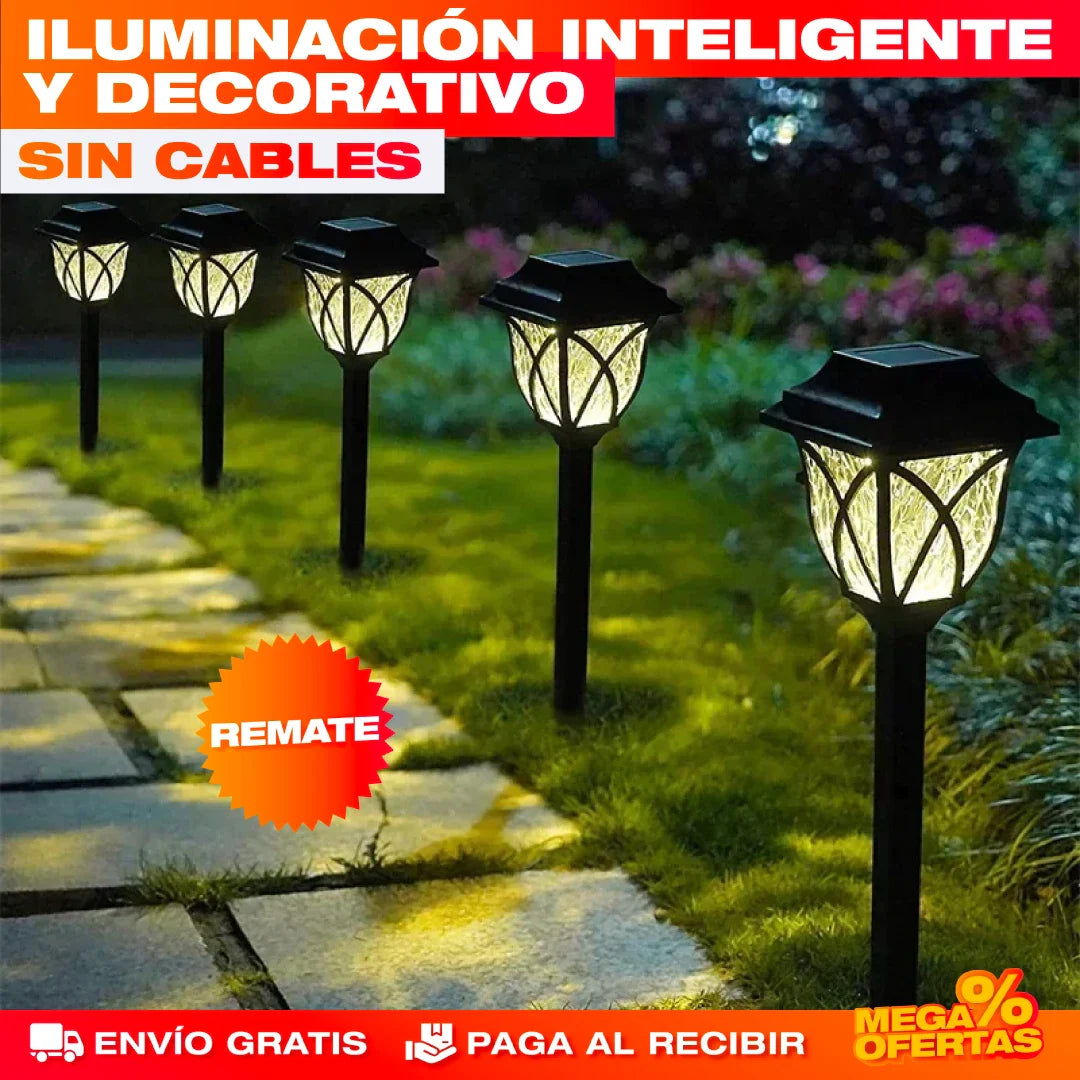 LÁMPARA SOLAR LED PARA JARDÍN