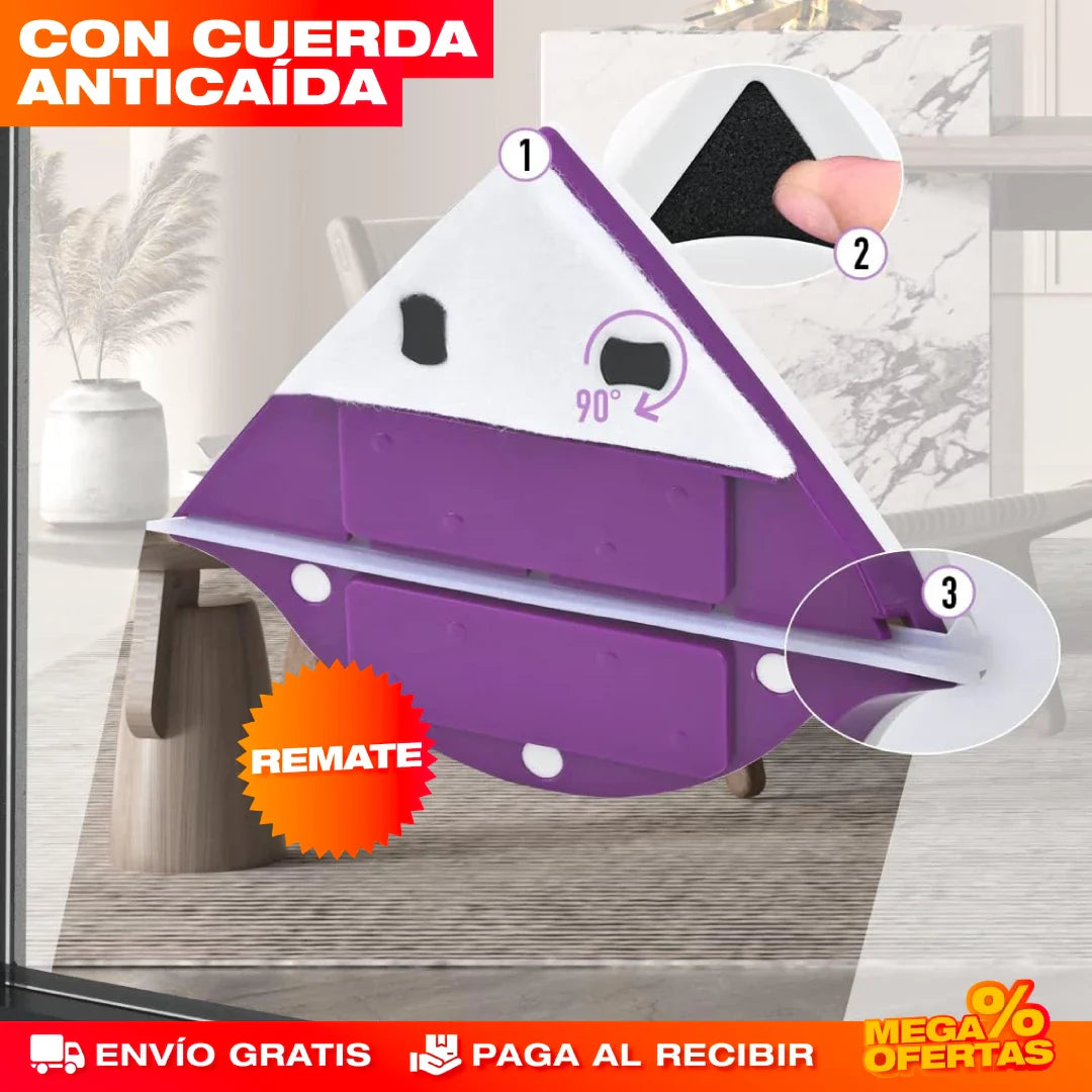 LIMPIADOR DE VENTANAS TRIANGULAR MAGNÉTICO