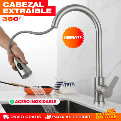 GRIFO EXTENSIBLE DE COCINA DE LUJO 360°