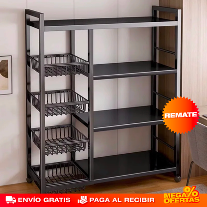 ESTANTE ORGANIZADOR METÁLICO CON RUEDAS