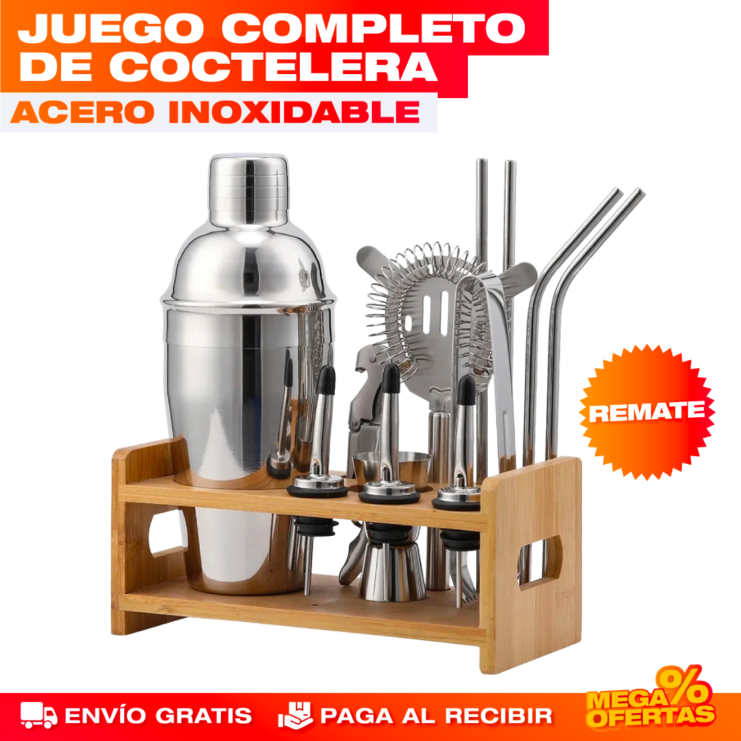 KIT PROFESIONAL DE COCTELERÍA 14 PIEZAS