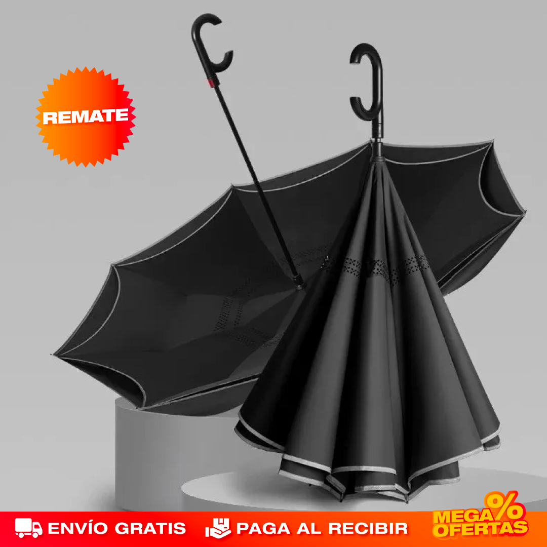 SOMBRILLA PARAGUAS INVERSA ANTIVIENTO