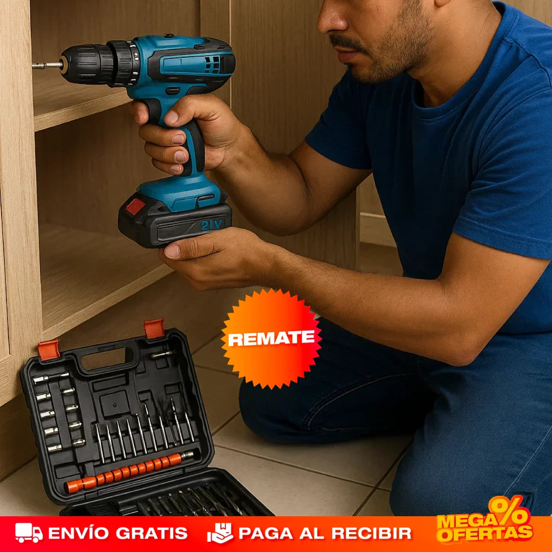 TALADRO INALÁMBRICO SET 23 PIEZAS
