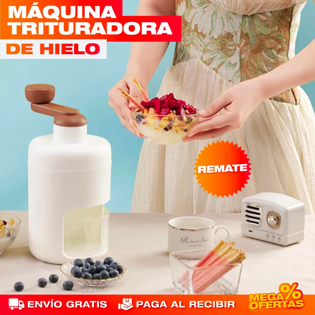 TRITURADORA DE HIELO PARA RAPADOS Y GRANIZADOS