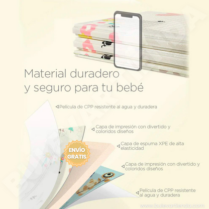 TAPETE DE GATEO PARA BEBÉS ANTI GOLPES