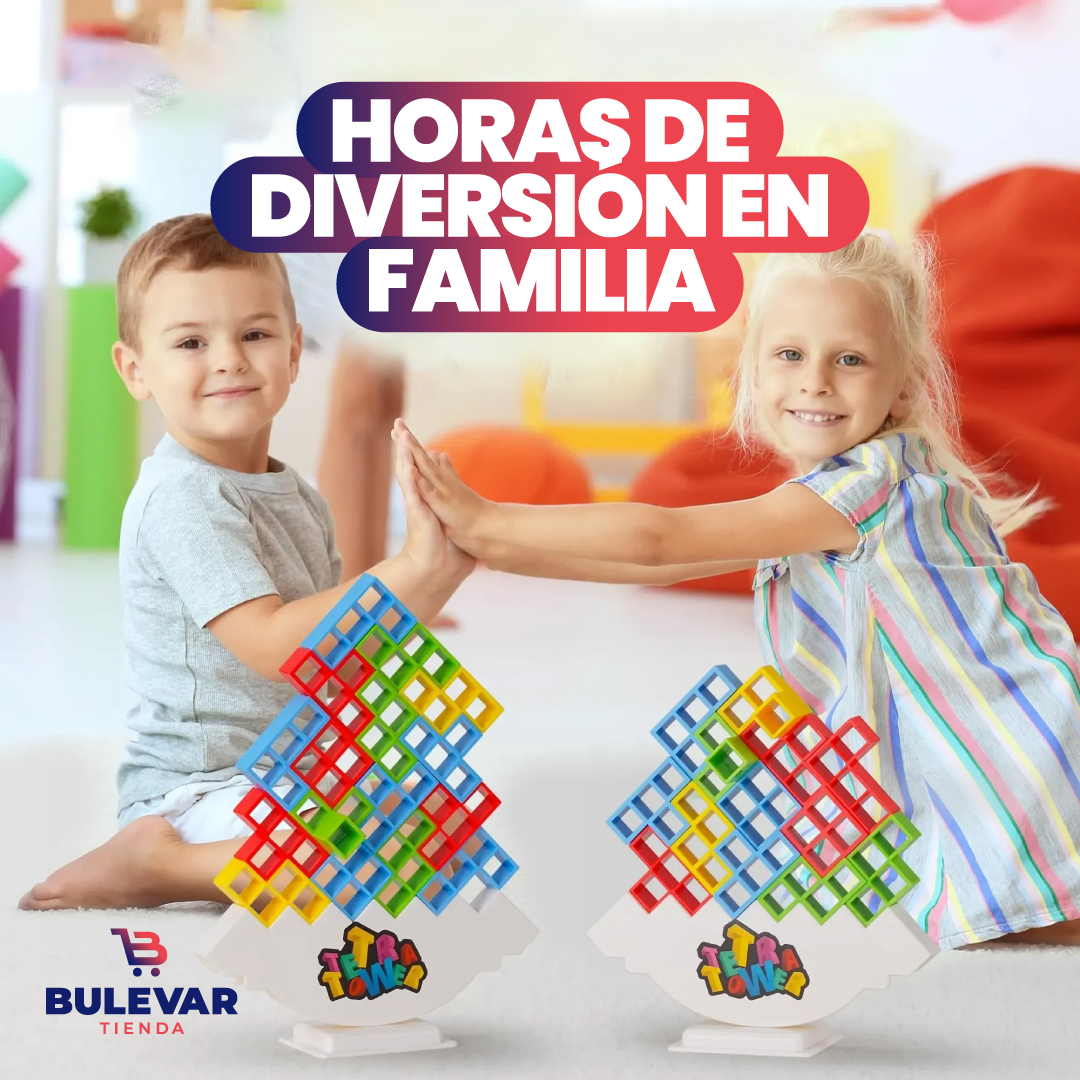 JUEGO TORRE DE EQUILIBRO PARA TODA LA FAMILIA - 48 PIEZAS