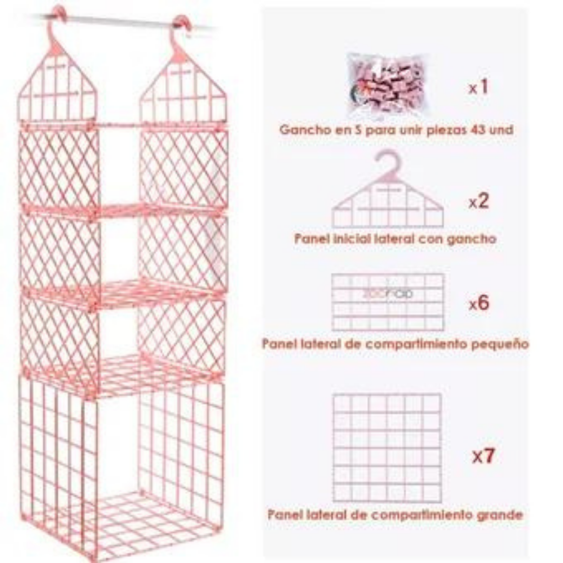 ESTANTERIA DE ALMACENAMIENTO COLGANTE PLEGABLE