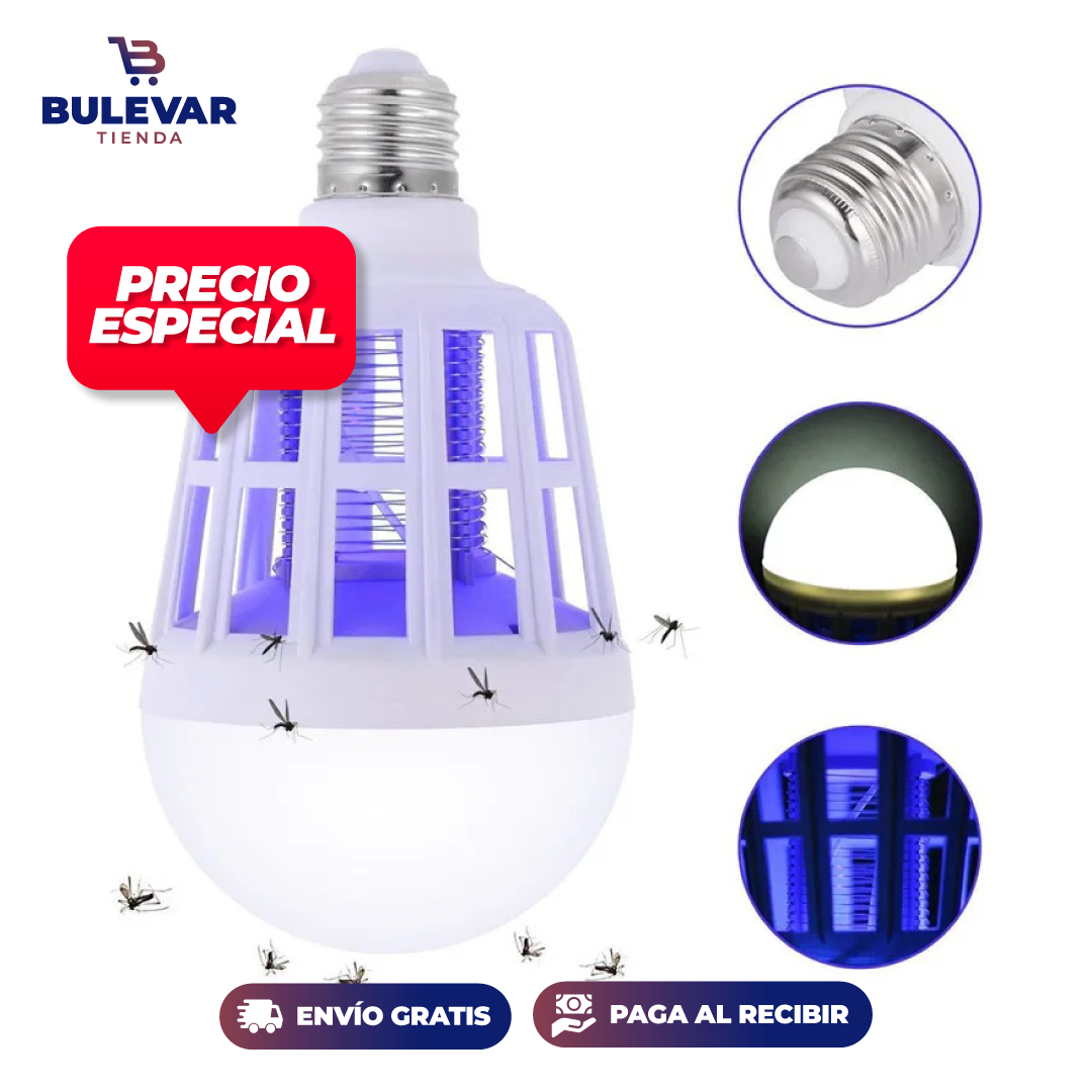 BOMBILLA LED ANTIMOSQUITO 2 EN 1
