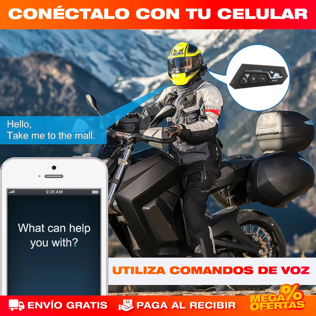 INTERCOMUNICADOR MANOS LIBRES PRO PARA MOTOS