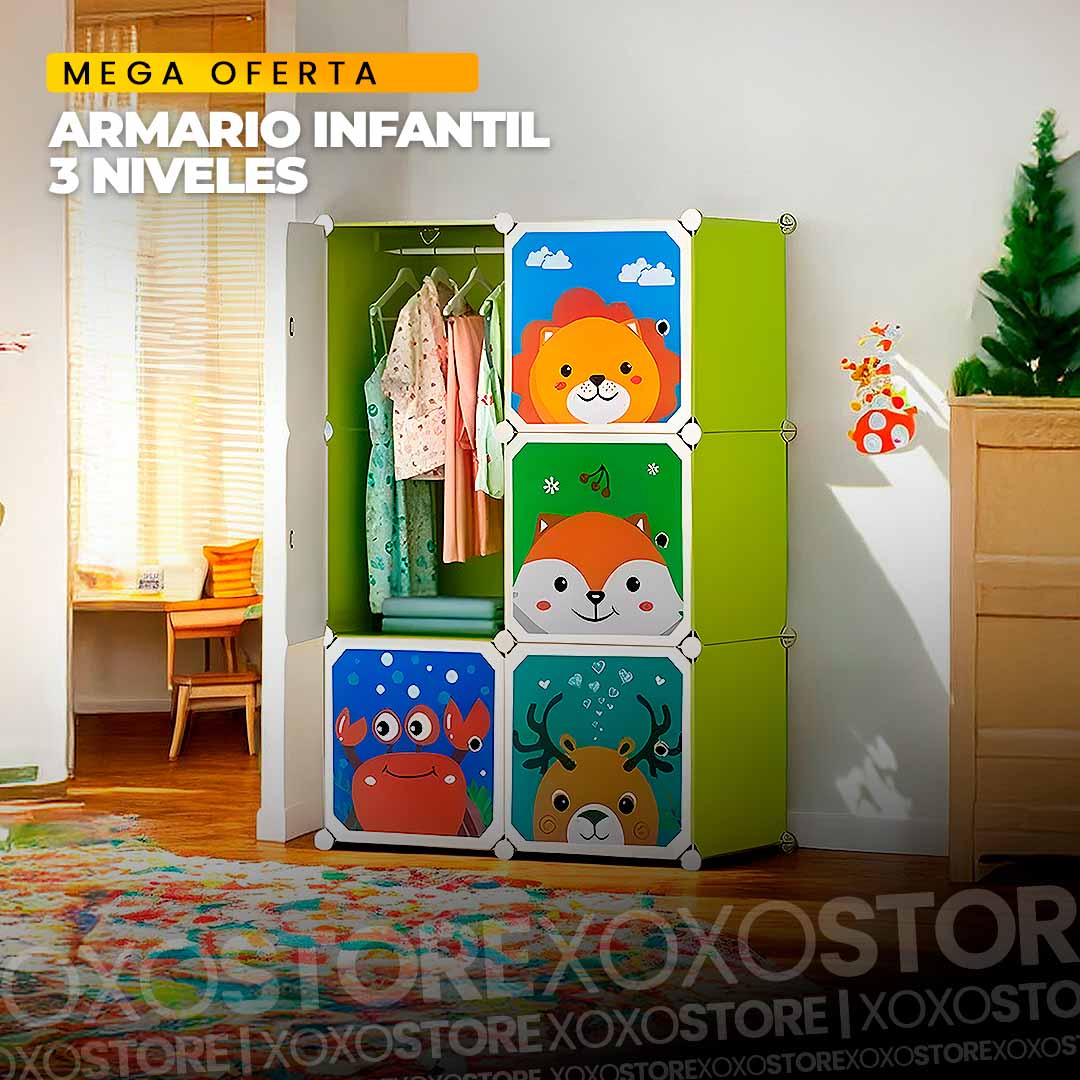 Closet de 3 divisiones infantil