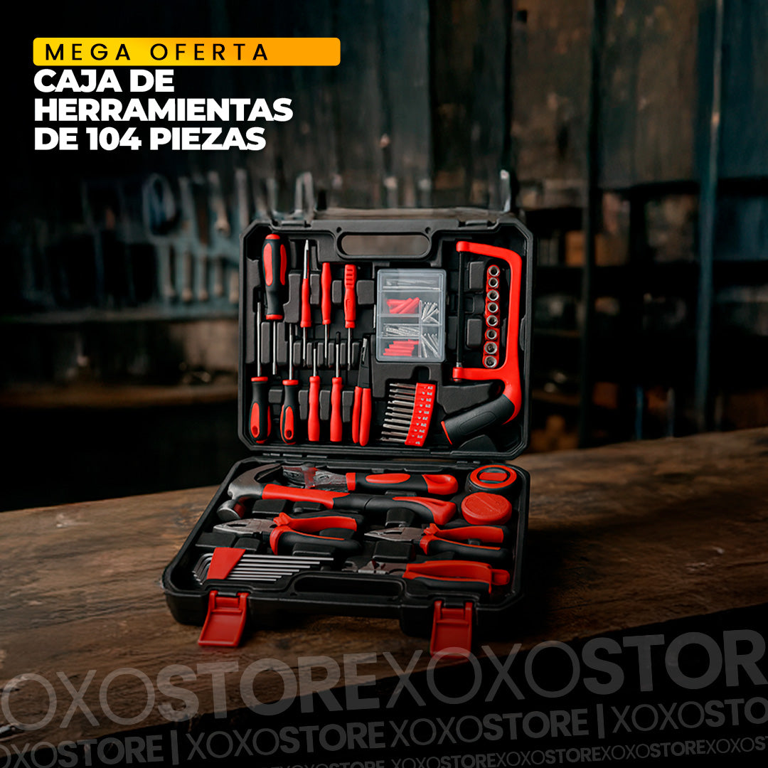 Caja de harramientas con mas de 60 piezas
