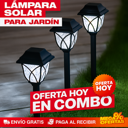 LÁMPARA SOLAR LED PARA JARDÍN