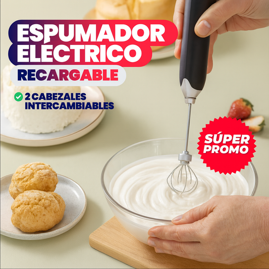 ESPUMADOR DE LECHE MULTIFUNCIONAL RECARGABLE