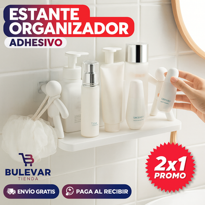 2X1 ESTANTE DE BAÑO ORGANIZADOR ADHESIVO
