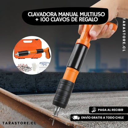 Clavadora Manual Multiuso Incluye 100 Clavos de Regalo