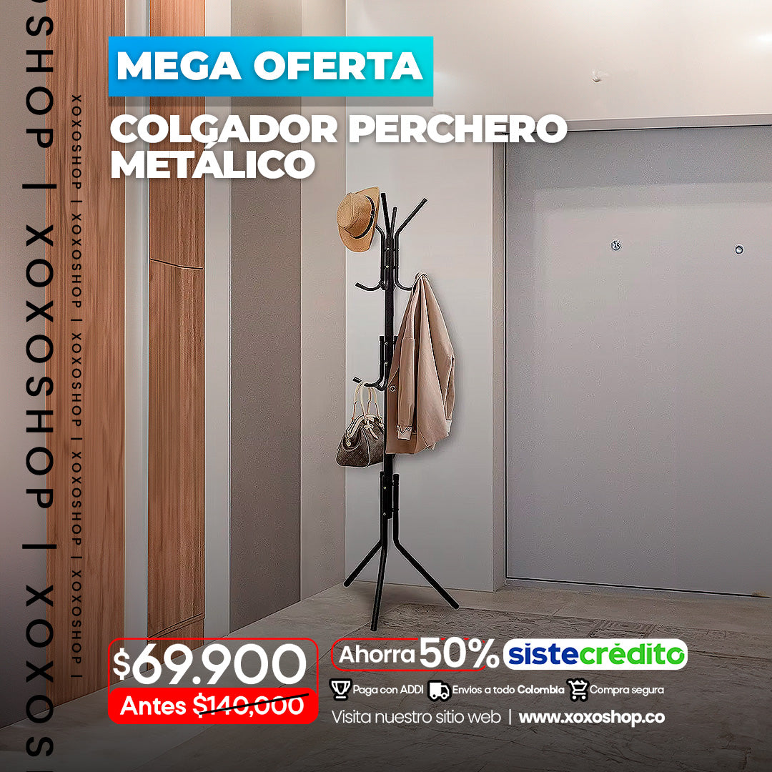 Colgador perchero metalico