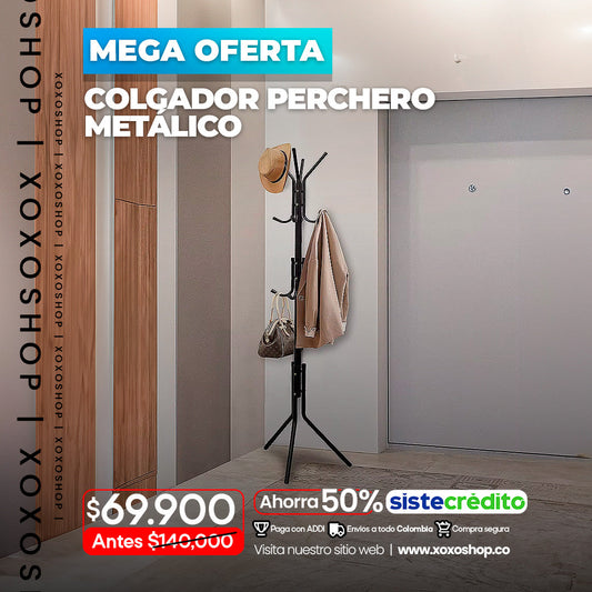 Colgador perchero metalico