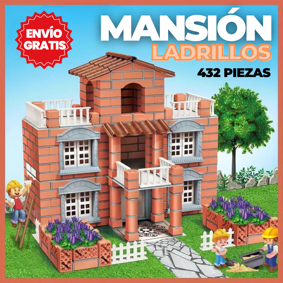 MANSIÓN DE LADRILLOS PARA NIÑOS👷‍♂️🏰