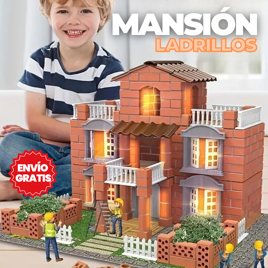 MANSIÓN DE LADRILLOS PARA NIÑOS👷‍♂️🏰