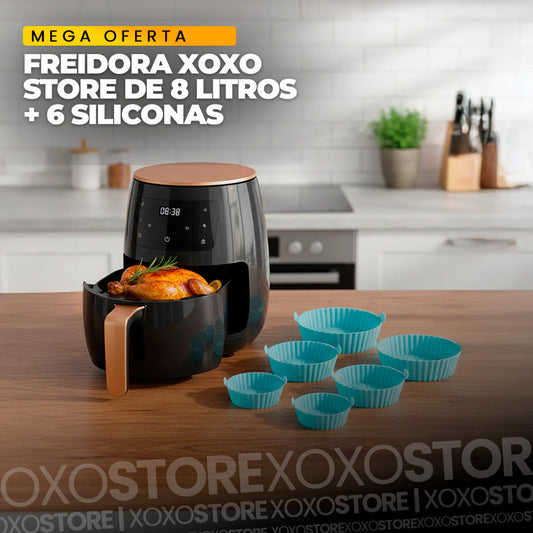 Freidora XOXO STORE de 8 litros + 6 moldes de silicona