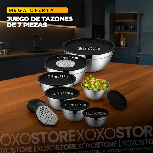 Juego de tazones de 7 piezas
