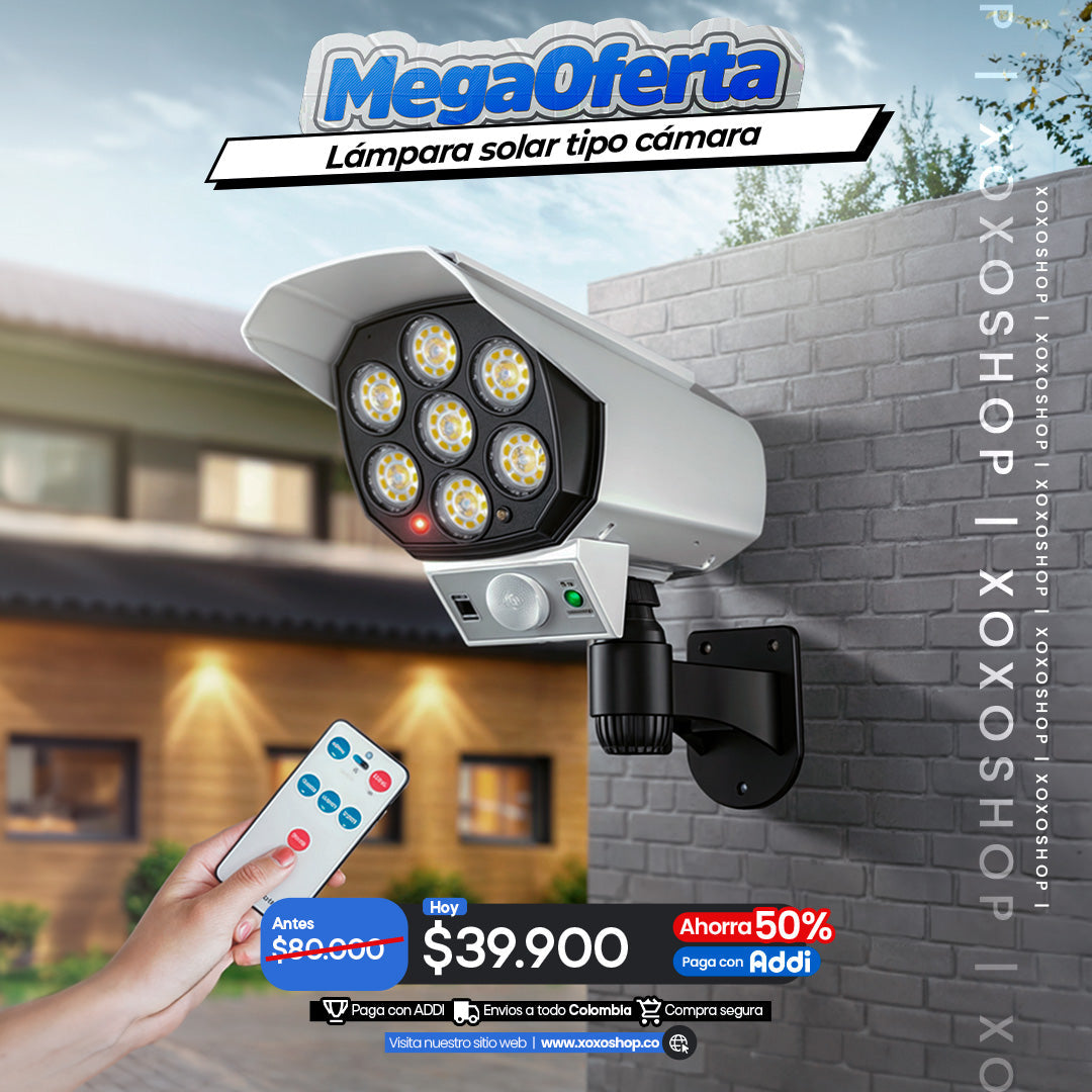 Lampara solar tipo camara