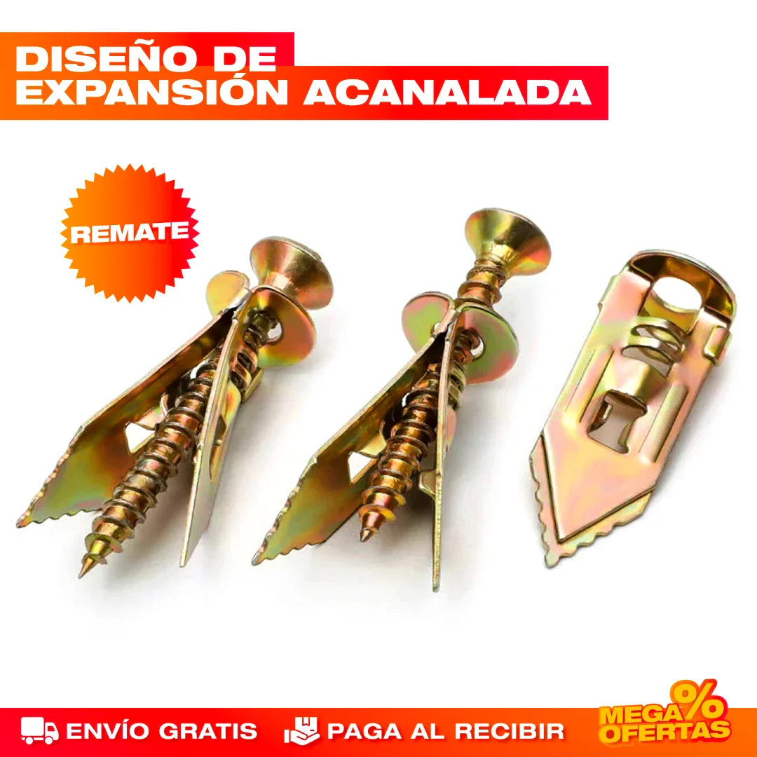 SET X 100 UND. ANCLAJES AUTOPERFORANTES CON TORNILLOS